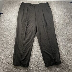 Vintage Ermenegildo Zegna Wool Mens 40 Brown Pleated Slacks Straight Classiccore